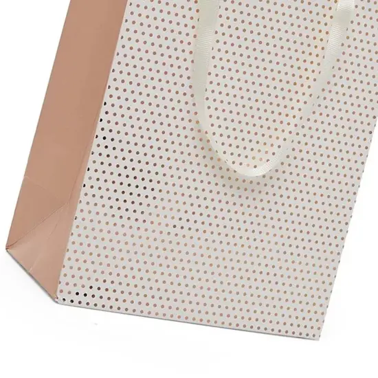 Metallic Dots Euro Totes Ribbon Handles 7'' X 3 7/8'' X 9'' Stylish {5}