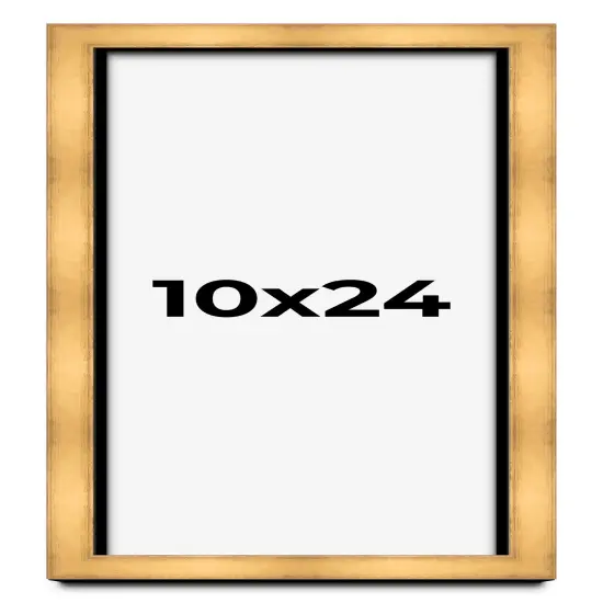 Panoramic Shadow Box 1.5" Depth Gold Picture Frame - UV Acrylic, Backing, Hanging Hardware {1}