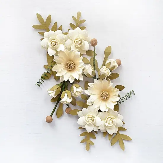 Pack of 3 - Little Birdie Fairy Rosa Paper Flowers 2/Pkg-Amor Mio {3}