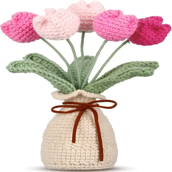 Crochet Knitting Tulip Bouquets {1}