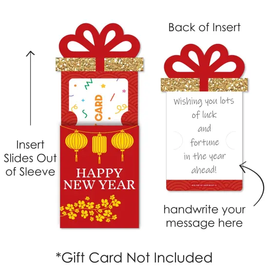 Big Dot of Happiness Lunar New Year - Money and Gift Card Sleeves - Nifty Gifty Card Holders - Set of 8 {7}