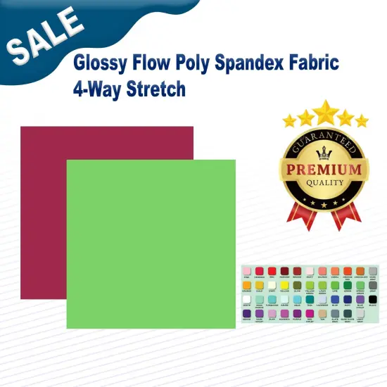 Glossy Flow Poly Spandex Fabric 4-Way Stretch Sage {2}