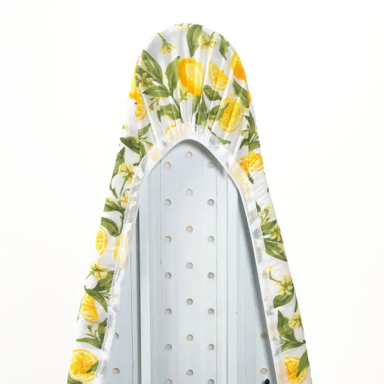 Ironing Board Cover and Pad 15x54 Standard Size Ironing Board Cover with Elastic Edge for Snug and Secure Fit, Thick and Durable Material (Yellow and Green Lemon Print Design) {6}