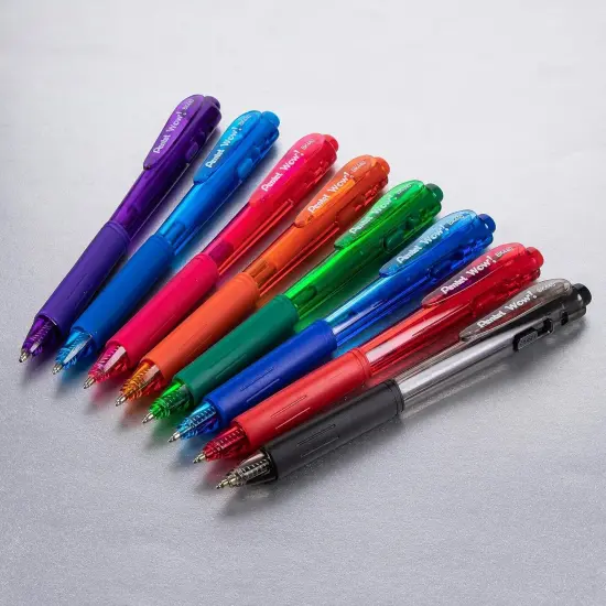 Retractable Ballpoint Pen, (1.0mm), Medium Line, Black Ink, Pack of 18 {5}