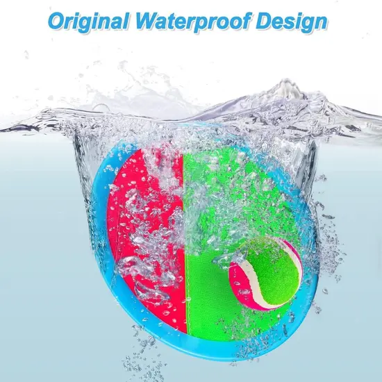 Summer Toss and Catch Ball Set Kids Toys Outdoor Beach Pool Toys Ball Catch Sets Classic Outdoor Beach Games {2}