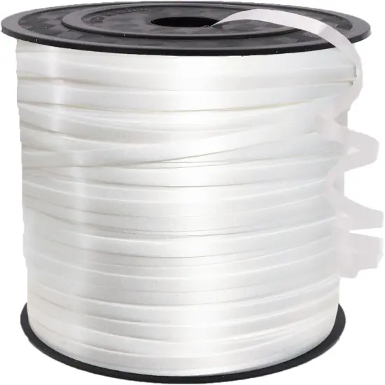 White Curling Ribbon,500 Yard PP Balloon String,3/16" Balloon Ribbon for Gift Wrapping {1}