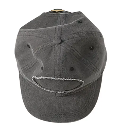 Authentic Pigment&reg; Dyed Raw Edge Patch Baseball Cap POPPY {6}