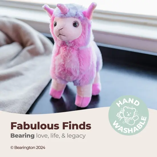 Bearington Lil&rsquo; Luna Llamacorn The Rainbow Llama Plush, 7 Inch Llama Stuffed Animal Multicolor {3}