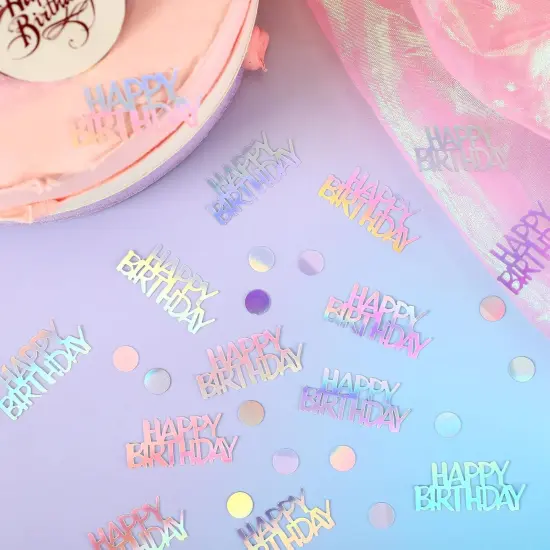 Happy Birthday Confetti, Birthday Party Confetti Metallic Foil Sprinkles Confetti Table Scatter for Kids Adult Party Baby Shower Decorations {5}