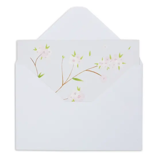 Best Paper Greetings 120 Pack Cherry Blossom Note Cards with Envelopes - Thank You, Wedding, Business, Birthday, All Occasion Spring Card (6 Floral Designs, 4x6 In) - Blank Note Cards and Envelopes Multicolor {6}