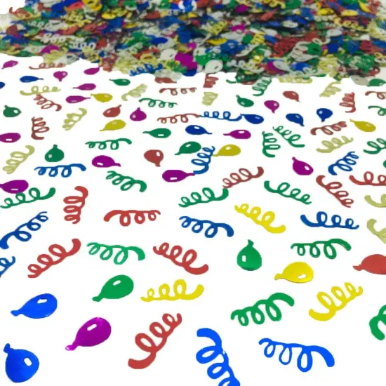 Confetti Sprinkles Table Scatters for Birthday Wedding Celebration Retirement Party Decoration DIY Arts and Crafting Metallic Foil Confetti 1.6 Ounce Balloon Ribbon {1}