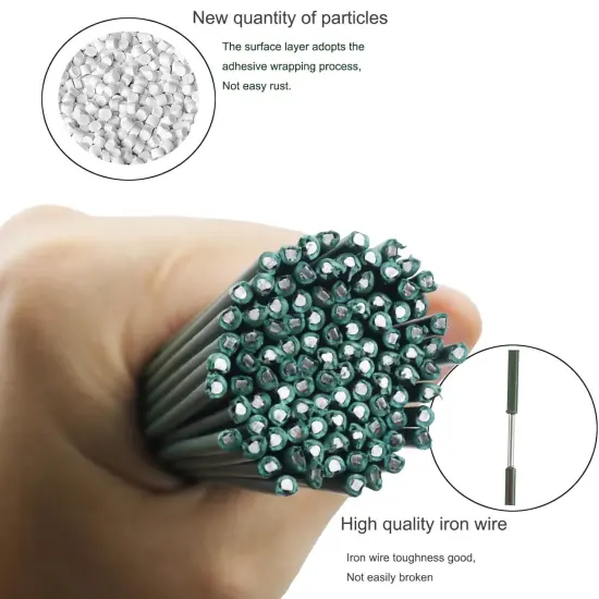 18 Gauge Stem Wire Diameter 1.7mm Dark Green Floral stem Wire 16 Inch Floral Stem Wire, 50PCS Floral Stem Wire Flower Arrangements - DIY Bouquet Handcrafts {3}