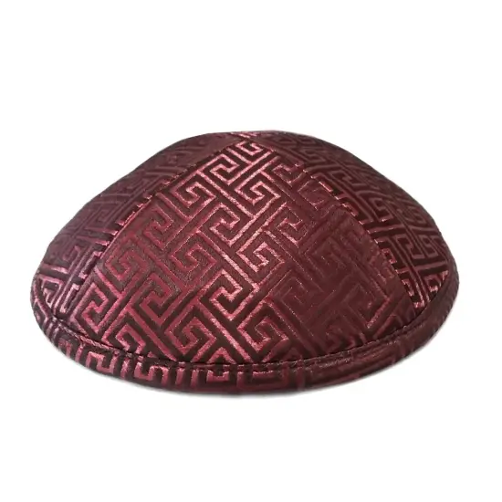 Kippah Brown Deluxe Brocade {1}