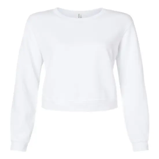 BELLA + CANVAS&reg; Women's Sponge Fleece Classic Crewneck Sweatshirt White {1}
