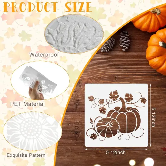 36 Pc Fall Stencils - 5.12 x 5.12 Inch {2}
