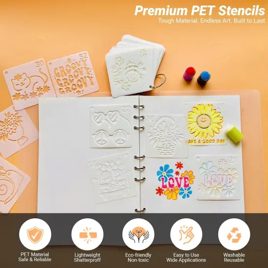 Hippie Style Stencils - 3 Inch {2}