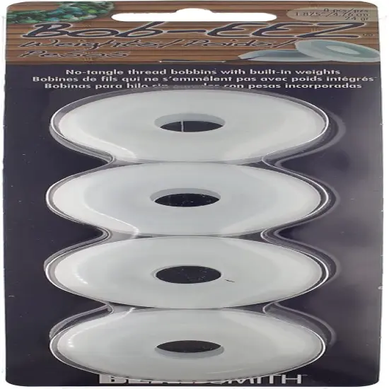 The Beadsmith Bob-EEZ Cord Management &ndash; No-Tangle Thread Bobbins with 24 Gram Weights &ndash; 1-7/8&rdquo;, Bag of 8 Pieces &ndash; Storage Organization &ndash; Jewelry Tools for Kumihimo Braiding and Macrame Designs {6}