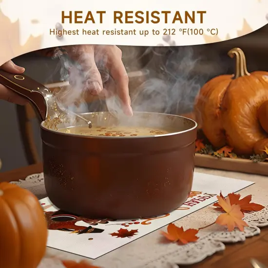 Faux Leather Placemats Set(orange) {5}