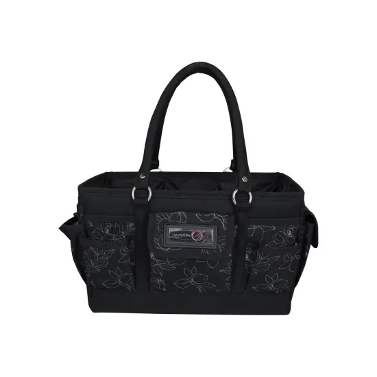 Deluxe Store & Tote Craft Organizer, Black & White Floral {1}