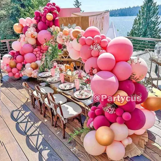 Hot Pink Balloon Arch Kit (Hot Pink Shade) {4}