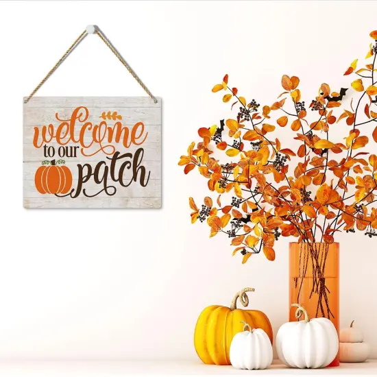 Rustic Farmhouse Fall Signs Door (Welcome Patch) {4}