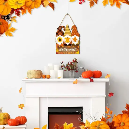 Autumn Welcome Door Sign Hello Fall Decor(Multicolor) {3}