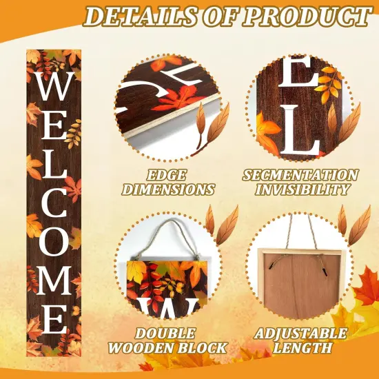 Fall Wooden Porch Sign (Brown) {3}