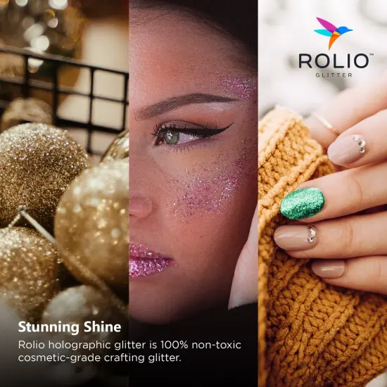 Rolio - 1 Jar Vibrant Holographic Glitter (Rubine Red) - 1 oz {4}