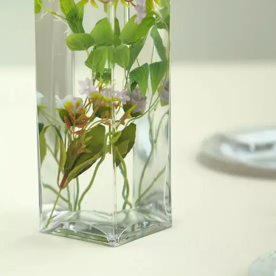 18" tall Clear Glass Square Vases Wedding Centerpieces Party Decorations {2}