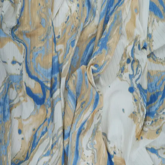 1 Yard 8X3 Yummy Rib Marble Print Stretch Knit Fabric 58/60 Inches Wide SAND/RUST {6}