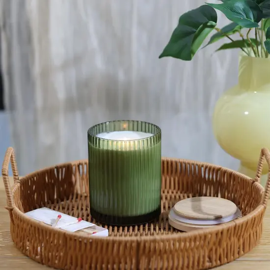 14OZ Olive Green Glass Candle Jars for Making Candles {2}