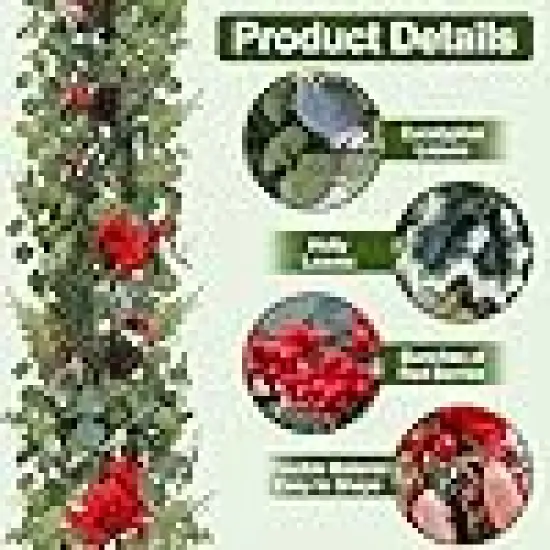 Red Berries Garland Decor for Home {2}