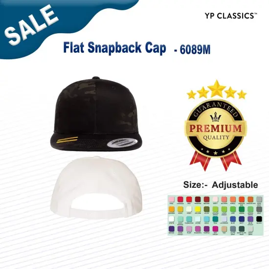 YP Classics&reg; Flat Snapback Cap Green Camo {3}