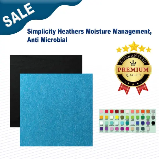 Simplicity Heathers Moisture Management, Anti Microbial Light Pink {2}