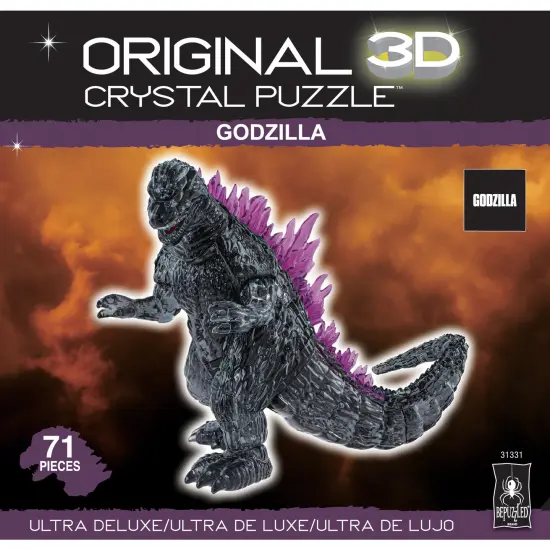 BePuzzled 3D Ultra-Deluxe Licensed Crystal Puzzle-Godzilla {1}