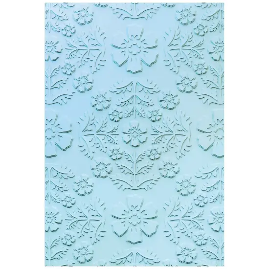 Sizzix Textured Impressions Embossing Folder By Eileen Hull-Floral Damask {3}