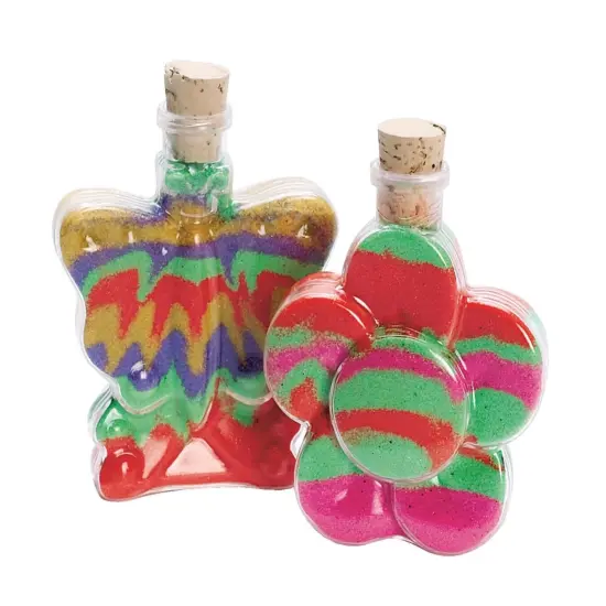 Flower and Butterfly Sand Art Bottle Assortment (Pack of 6) {3}