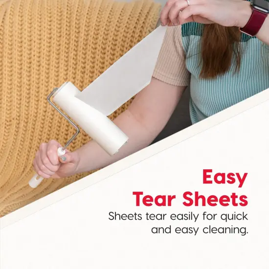 IRIS USA Extra Sticky Lint Rollers, 5 Pack of Large Refills Only - No Handle/Cover Included - 90 Sheets/Roll, 450 Sheets Total {3}