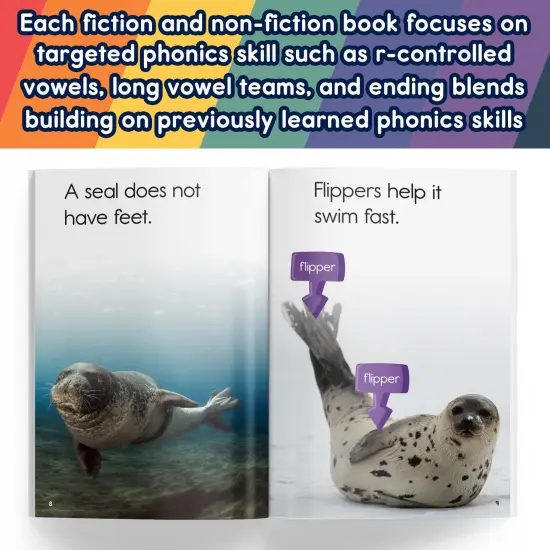 Carson Dellosa Spotlight on Reading Set C Early Readers Phonics Books, 8 Long Vowel Teams & Ending Blends Learn to Read Books for Kids 5-7 & User Guide, Kindergarten & 1st Grade Level 1 Reading Books {4}