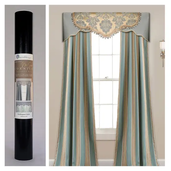 Scalloped Cornice-Valance Kit &ndash; Make Perfectly Shaped Window Treatments Without a Sewing Machine {2}