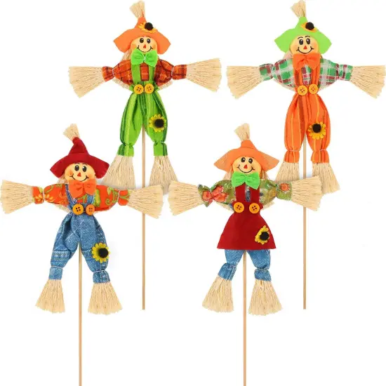 4 Pcs Halloween Scarecrow Decoration Outdoor 13.34 Inch {1}
