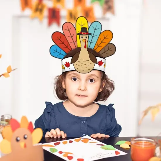 Color Your Own Turkey Activity Headbands {5}