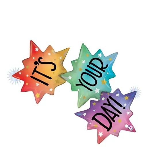 Betallic&reg; 51 Inch Opal It's Your Day Burst Balloon {3}