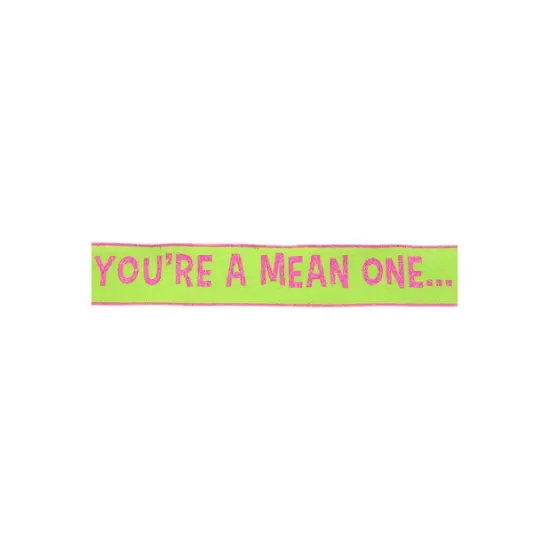 2.5" Velvet You're A Mean One Ribbon: Pink/Green (10 Yards) {4}