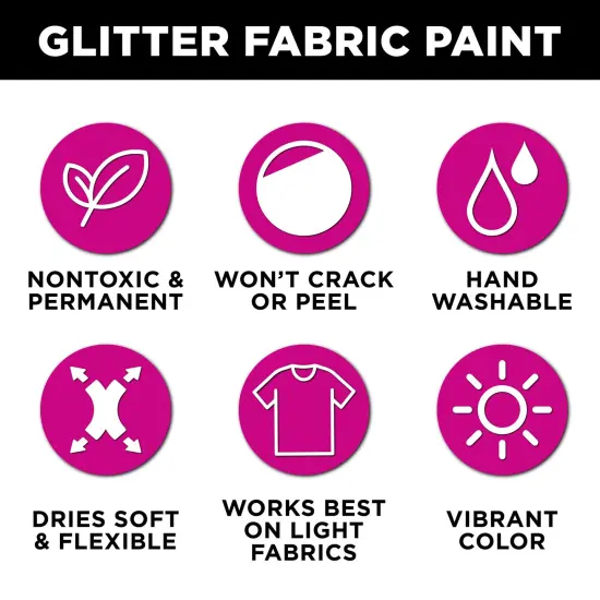Tulip Dazzling Glitter Fabric Paint Stardust Combo Pack {3}