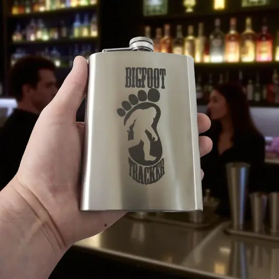 8oz Bigfoot Tracker Stainless Steel Flask {5}