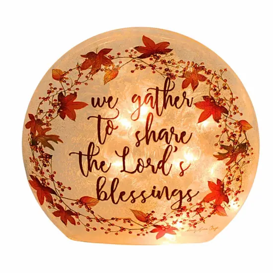 Stony Creek 9.0 Inch Fall Frosted Glass Orb Halloween Lighted Glass Accent , Thanksgiving Decor Leaves Electric BITTERSWEET {1}