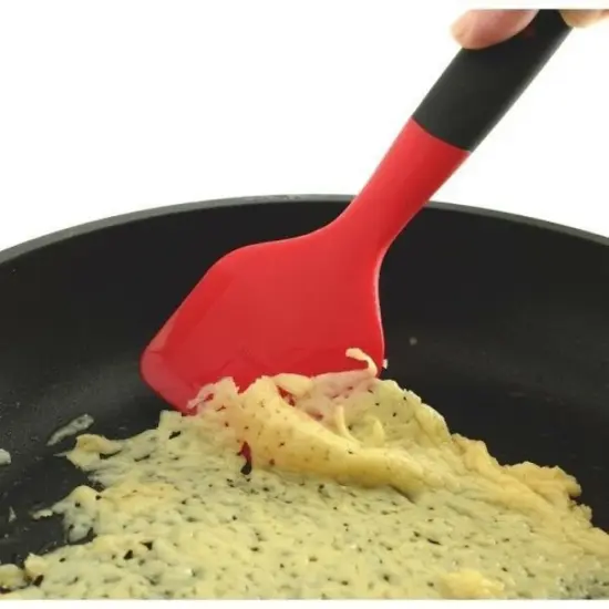 Norpro 2in1 Dish Scrub Brush Dishes Cleaning Scrubber Wand and Pot Scraper Red {6}