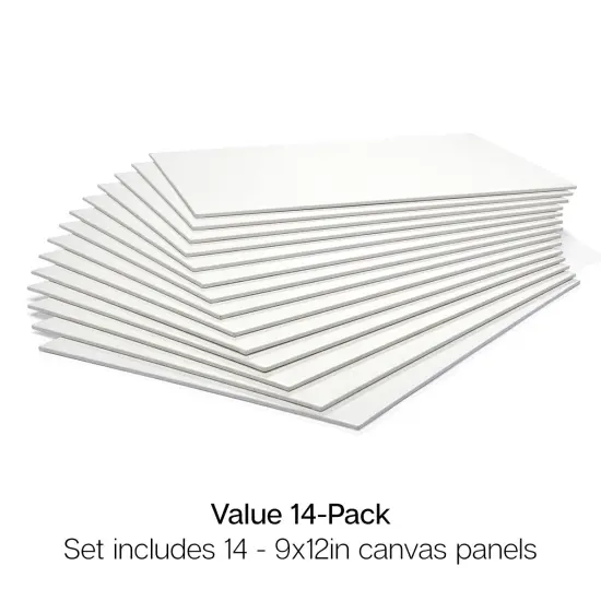 KINGART&reg; Canvas Panels 9" x 12", 14-Pack {2}