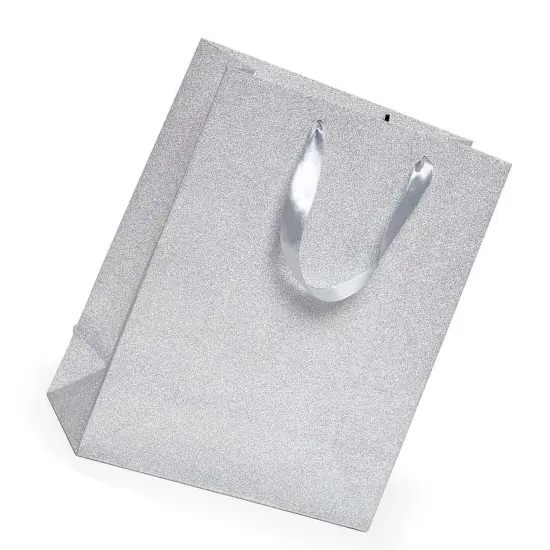 Glitter Grain Euro Totes Perfect Size 7'' x 3 7/8'' x 9 1/16'' Silver {4}